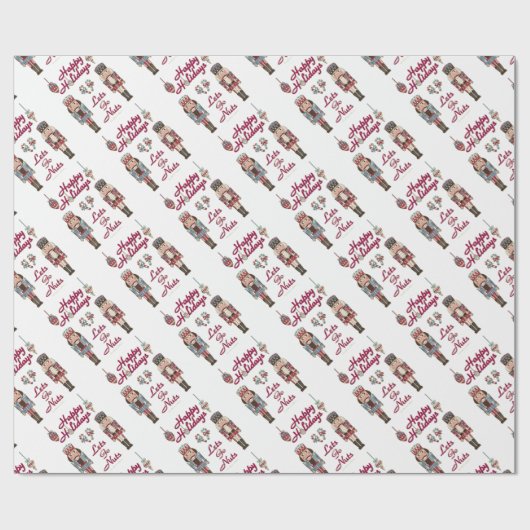 Holiday Nutkraker Lets Go Nuts Cadeaupapier (Vlak)