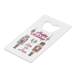 Holiday Nutkraker Lets Go Nuts Creditkaart Flessenopener