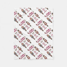 Holiday Nutkraker Lets Go Nuts Fleece Deken