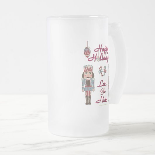 Holiday Nutkraker Lets Go Nuts Matglas Bierpul (Voorkant rechts)