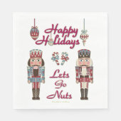 Holiday Nutkraker Lets Go Nuts Paper Napkins Servet (Voorkant)