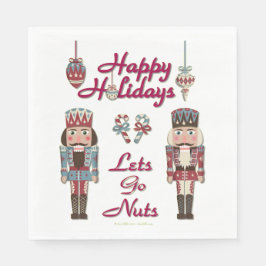 Holiday Nutkraker Lets Go Nuts Paper Napkins Servet