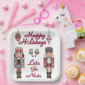 Holiday Nutkraker Lets Go Nuts Papieren Bordje (Feest)