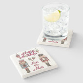 Holiday Nutkraker Lets Go Nuts Stenen Onderzetter (Zijkant)