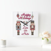 Holiday Nutkraker Lets Go Nuts Vierkante Klok (Huis)