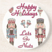 Holiday Nutkraker Lets Go Nuts Zandsteen Onderzetter (Voorkant)