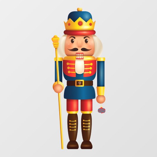 Holiday Nutkraker Raamsticker (Vel)