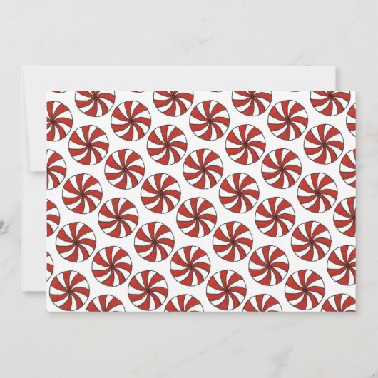 Holiday Open House Gingerbrood Cookie Peppermint Kaart (Achterkant)