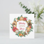 Holiday open house Gingerbrood Kerstmis Kaart (Staand voorkant)