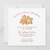 Holiday open house Gingerbrood Kerstmis Kaart (Achterkant)