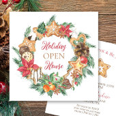 Holiday open house Gingerbrood Kerstmis Kaart