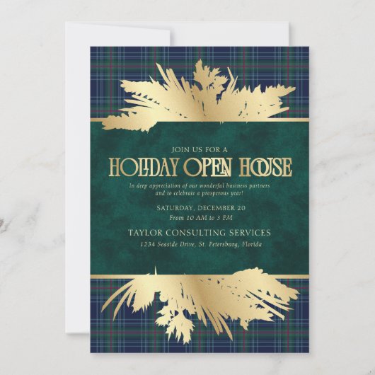 Holiday Open House Invitation Kaart (Voorkant)