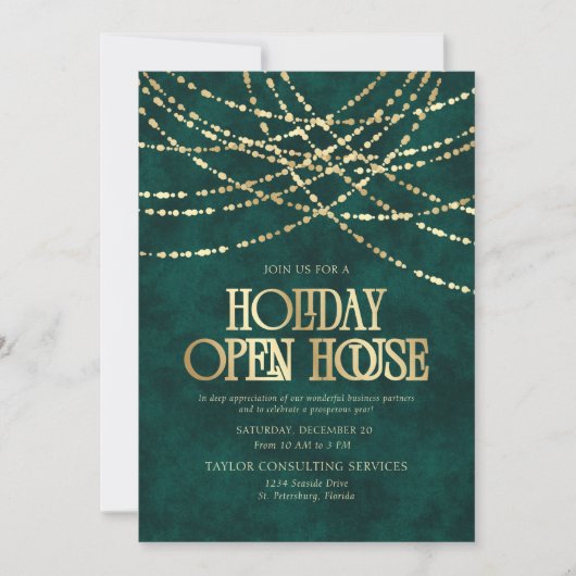 Holiday Open House Invitation Kaart (Voorkant)
