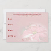 Holiday OPen House Invitation - Poinsettia on Red Kaart (Achterkant)