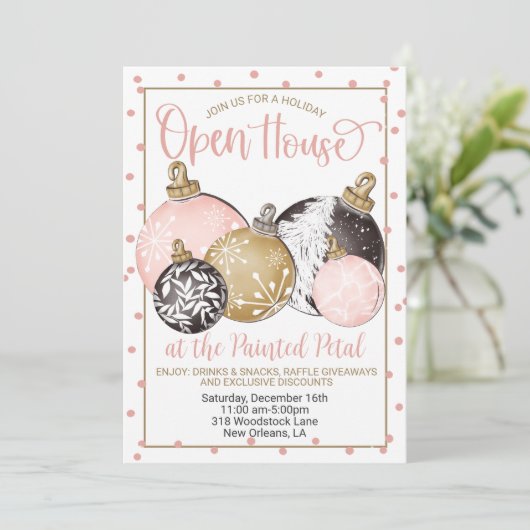 Holiday Open House Kaart (Staand voorkant)