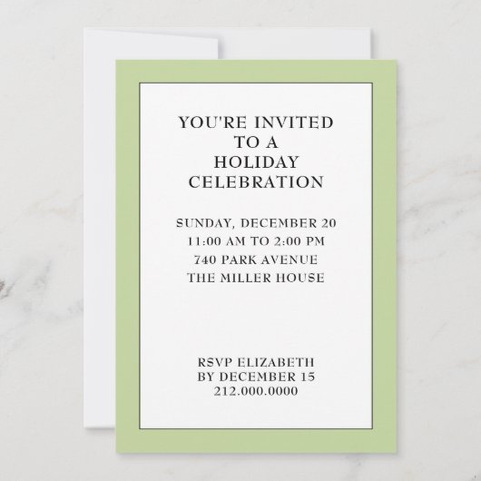 Holiday Open House Kaart (Achterkant)