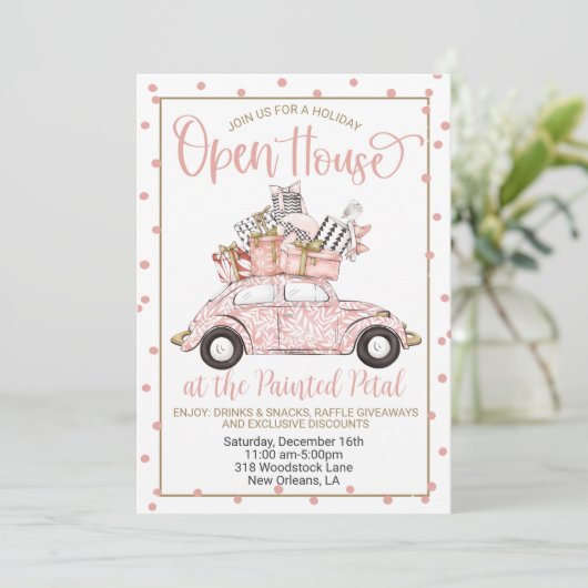 Holiday Open House Kaart (Staand voorkant)