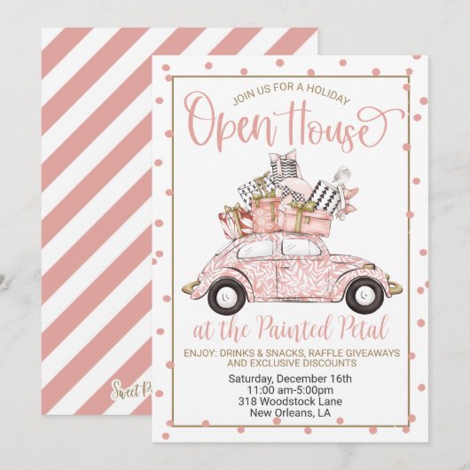 Holiday Open House Kaart (Voorkant / Achterkant)