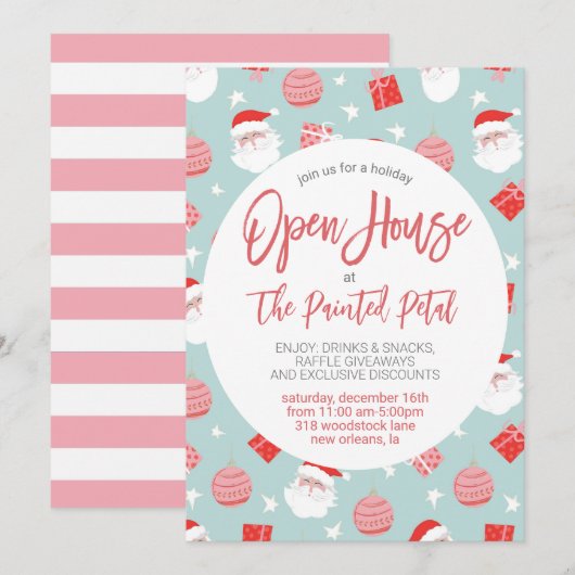 Holiday Open House Kaart (Voorkant / Achterkant)