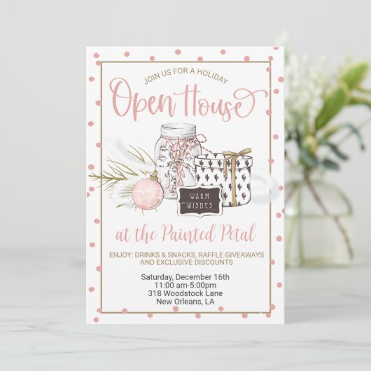 Holiday Open House Kaart (Staand voorkant)