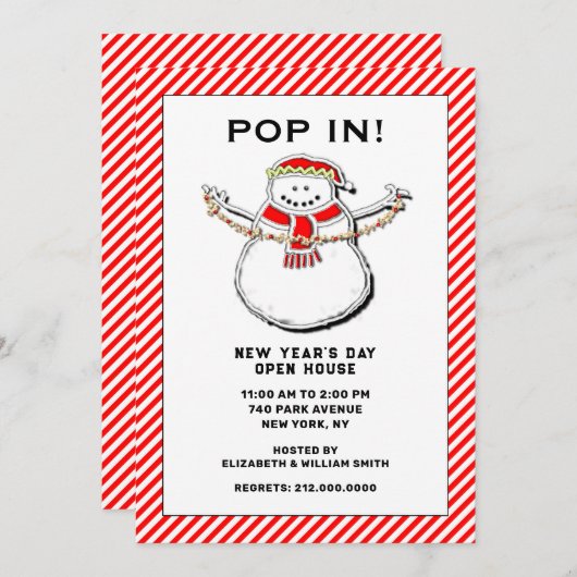 Holiday Open House Kaart (Voorkant / Achterkant)