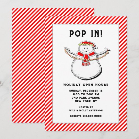 Holiday Open House Kaart (Voorkant / Achterkant)