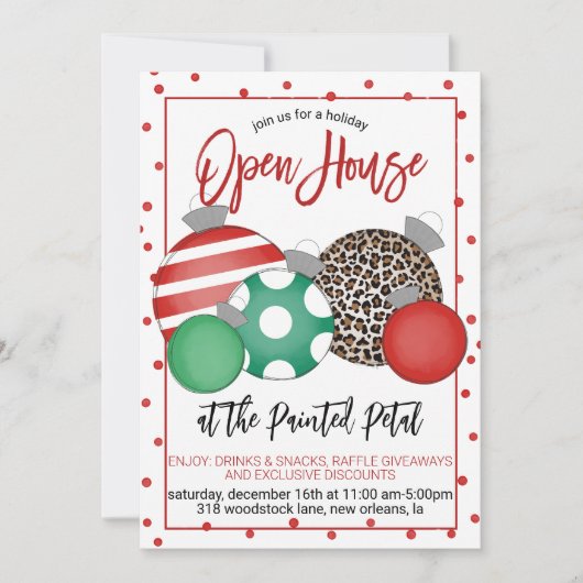 Holiday Open House Kaart (Voorkant)
