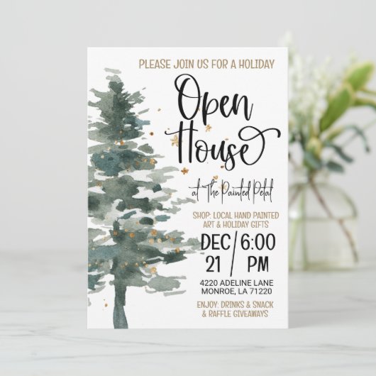 Holiday Open House Kaart (Staand voorkant)