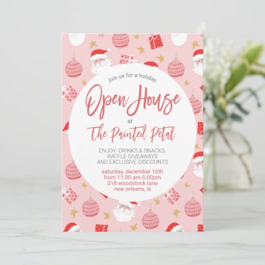 Holiday Open House Kaart (Staand voorkant)