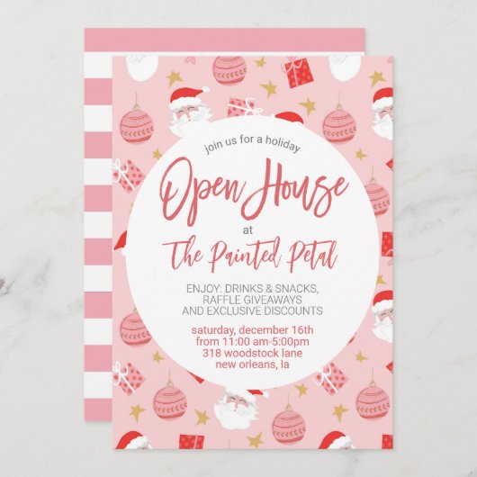 Holiday Open House Kaart (Voorkant / Achterkant)