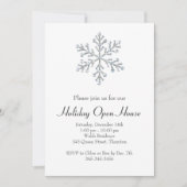 Holiday Open House met White Crystal Snowflake Kaart (Voorkant)
