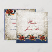 Holiday Open House Rosemalling Scandinavian Kaart (Voorkant / Achterkant)