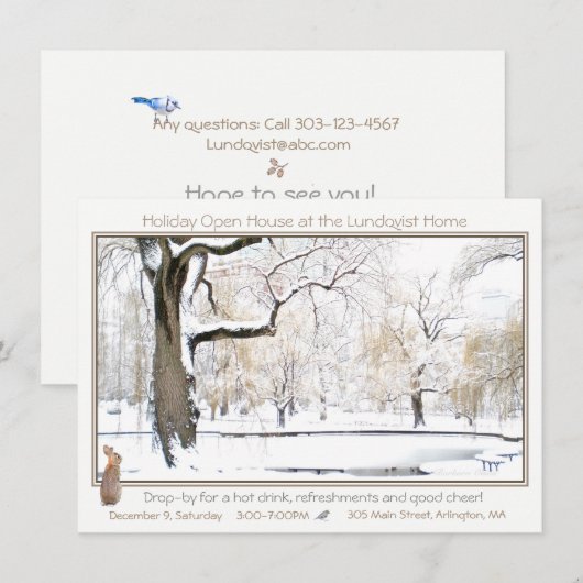 Holiday Open House: uitnodiging (Voorkant / Achterkant)