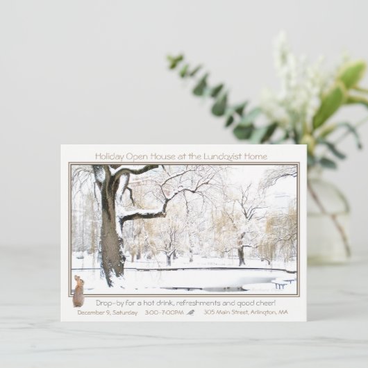 Holiday Open House: uitnodiging (Staand voorkant)