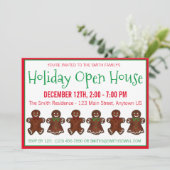 Holiday Open Huis Gingerbread Kerstkoekjes Kaart (Staand voorkant)