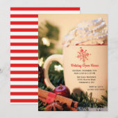 Holiday Open Huis Kerstuitnodiging Kaart (Voorkant / Achterkant)