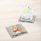 Holiday Oranje Tabby Kartonnen Onderzetters (Insitu)