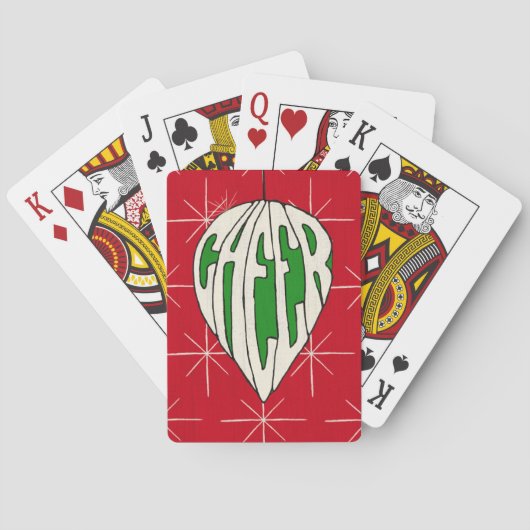 Holiday Ornament Cheer Pokerkaarten (Achterkant)