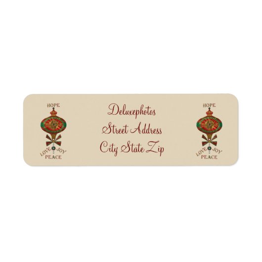 Holiday Ornament Etiket (Voorkant)