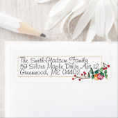 Holiday Ornament Kerstmis Waterverf Holly Berry Etiket (Insitu)