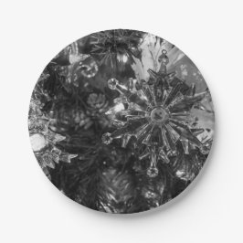 Holiday Ornaments Grayscale Papieren Bordje
