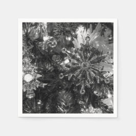 Holiday Ornaments Grayscale Servetten