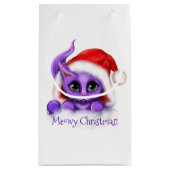 Holiday Paars Kat Meowy Kerstmis Klein Cadeauzakje (Achterkant)