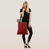 Holiday Paisley | Paisley en Holly | Rood Tote Bag (Op model)