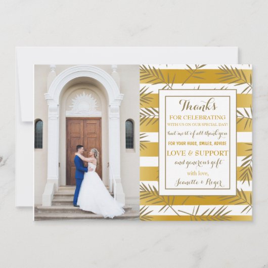 Holiday Palms Foto bedankt Kaart (Voorkant)