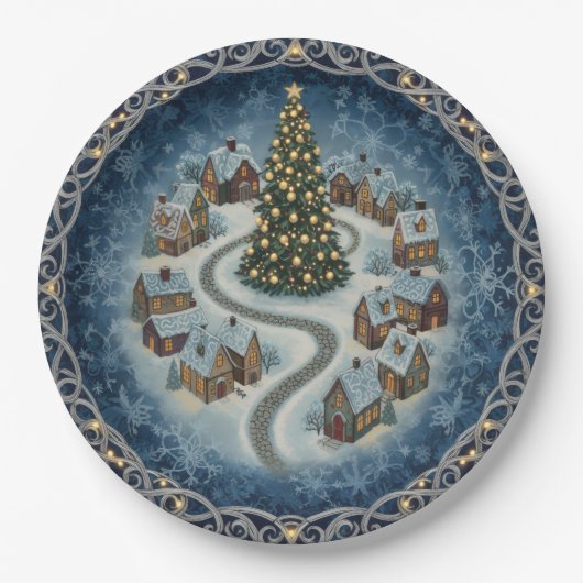 Holiday Paper Plates Papieren Bordje (Voorkant)