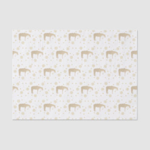 Holiday Parchment Gold White Western Horse Tissuepapier