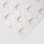 Holiday Parchment Gold White Western Horse Tissuepapier (Detail)