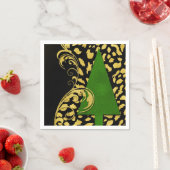 Holiday Party Elegance in Goud Zwart en Groen Servet (Insitu)