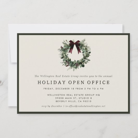 Holiday Party Festive Corporate Business Christmas Kaart (Voorkant)